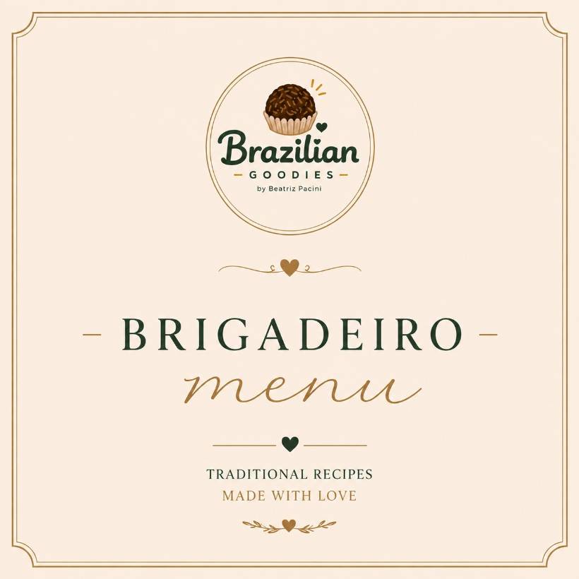 Our brigadeiro menu