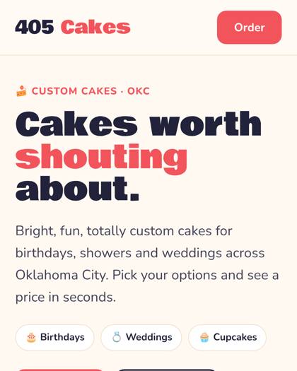 405 Cakes demo
