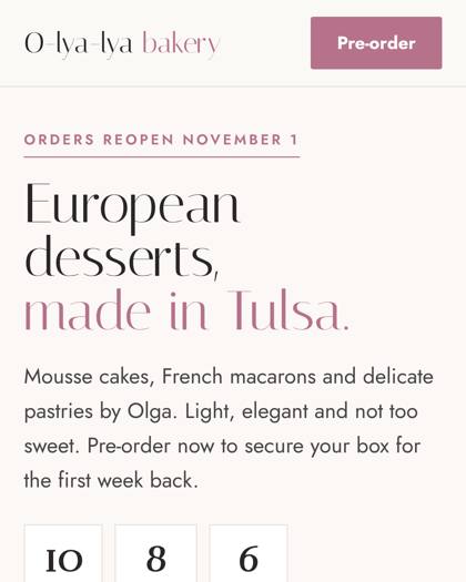 O-lya-lya Bakery demo